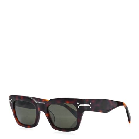 Celine CL41070/S Geometric 05L/1E Sunglasses in Tortoiseshell 